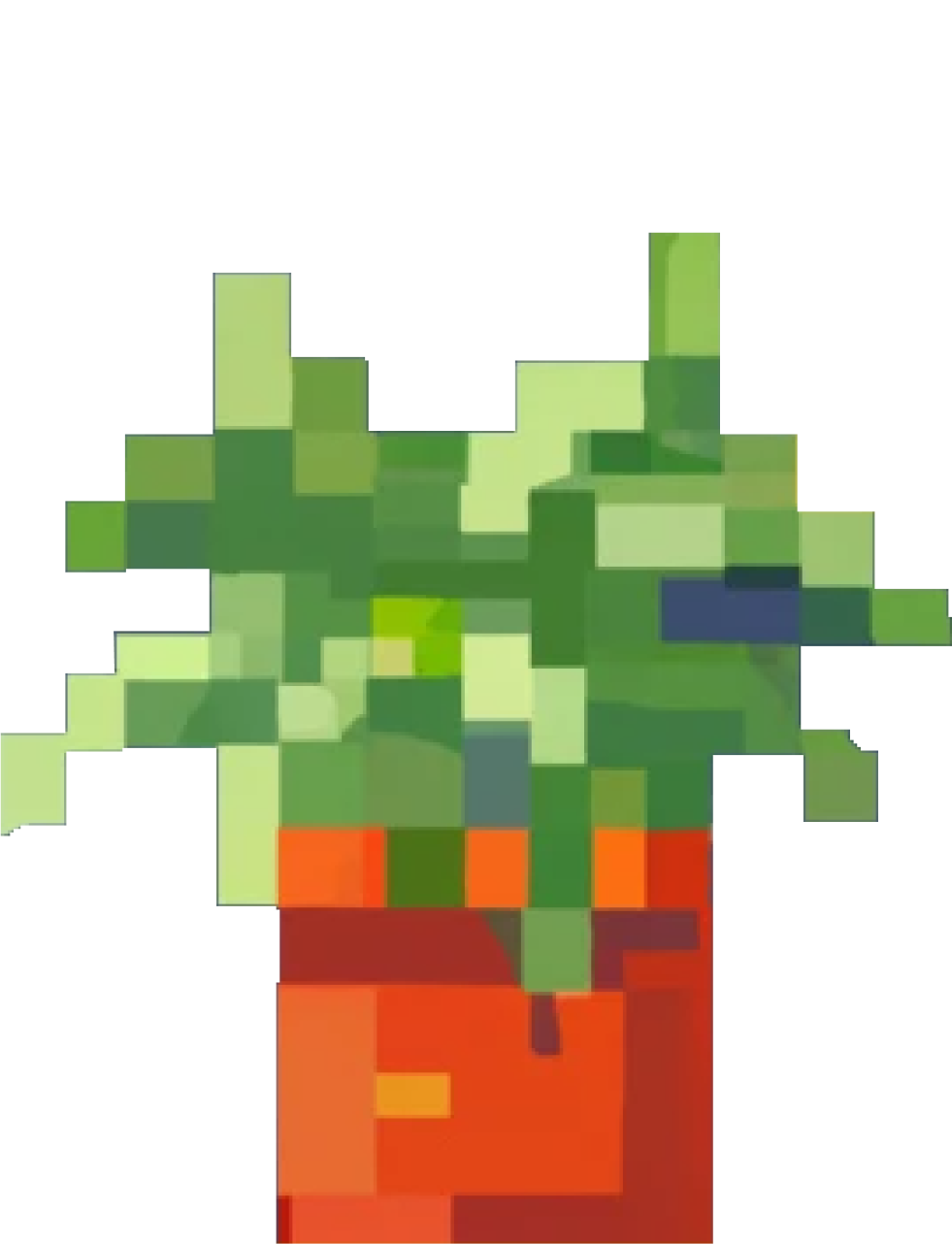 a pixeleted plant